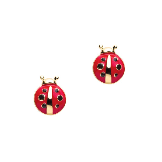 Ladybug Cutie Enamel Stud Earrings